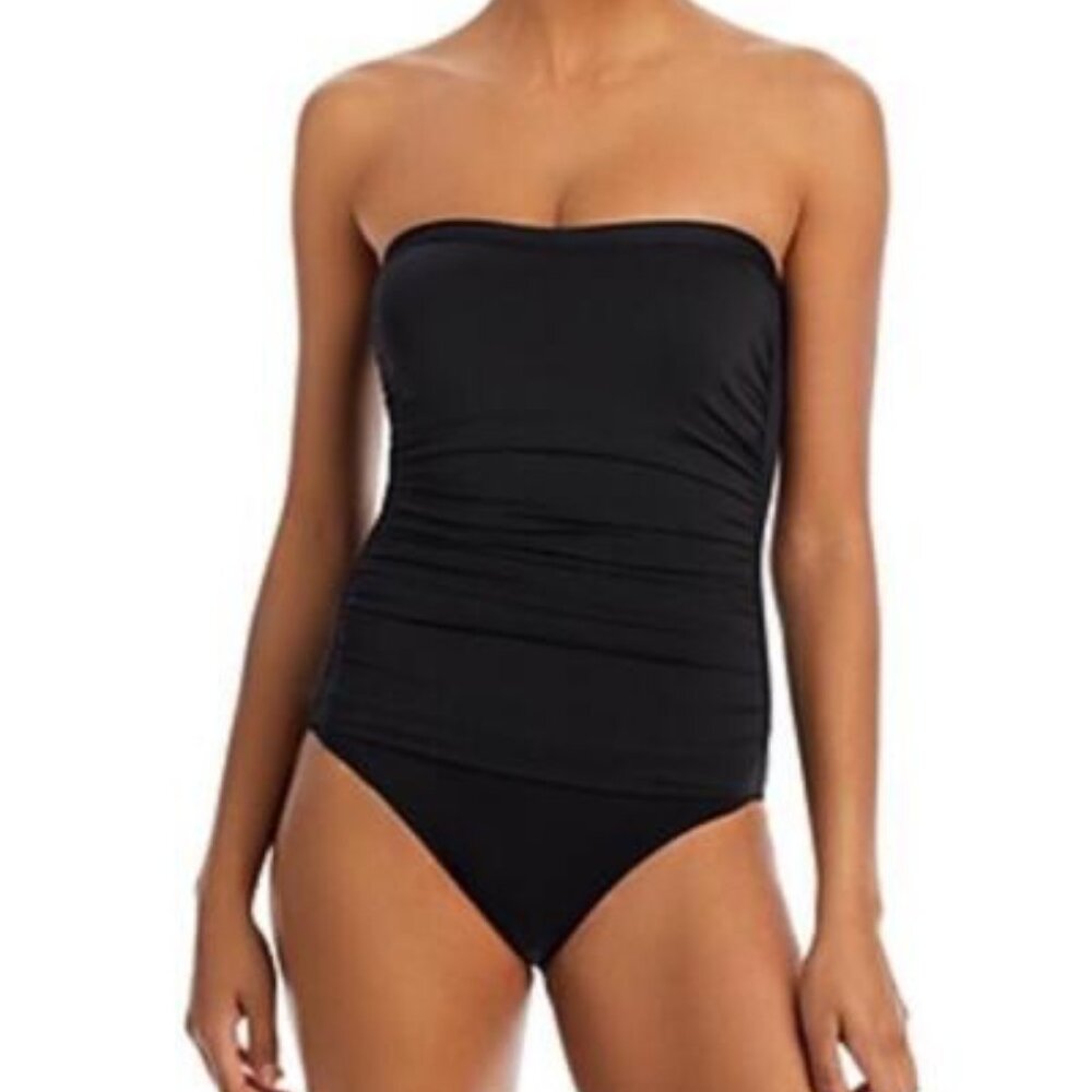 Tommy Bahama Black Strapless One-Piece Swimsuit NWOT 6